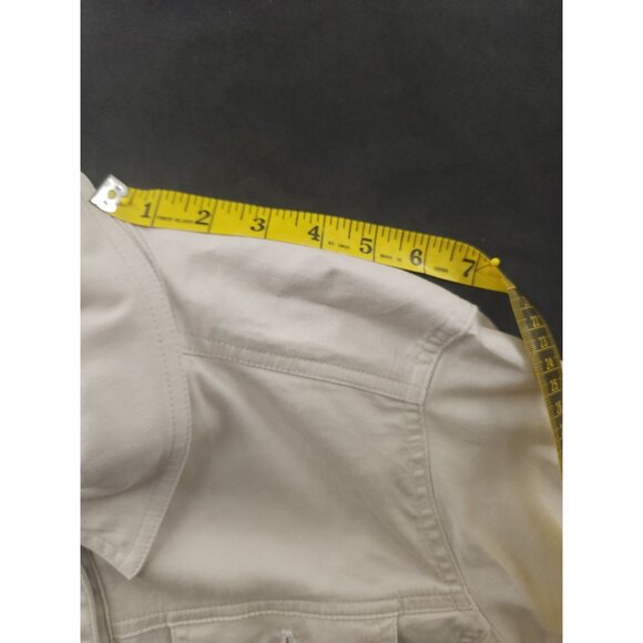 Christopher & Banks Beige Button Front Womens Jacket Size L Lightweight Casual - Picture 14 of 16